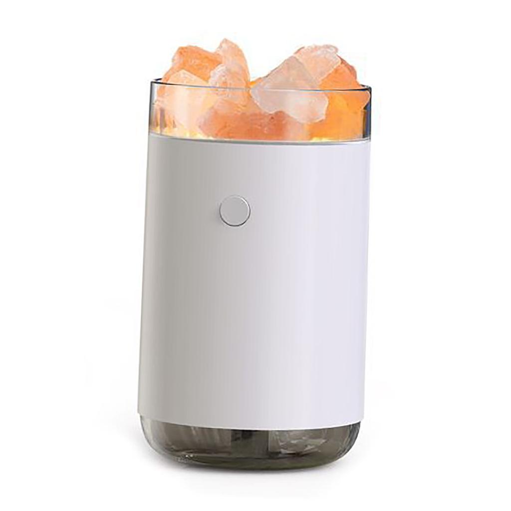 Humidificateur Diffuseur de Sel USB Diffuseur Humidificateur de Bureau avec Effet de Lumière Colorée