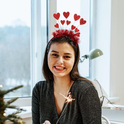 Heart Headband Valentines Day Heart Antennae Headband Cupid Costume Accessories Heart Headband Glitter Love Head Piece For Women