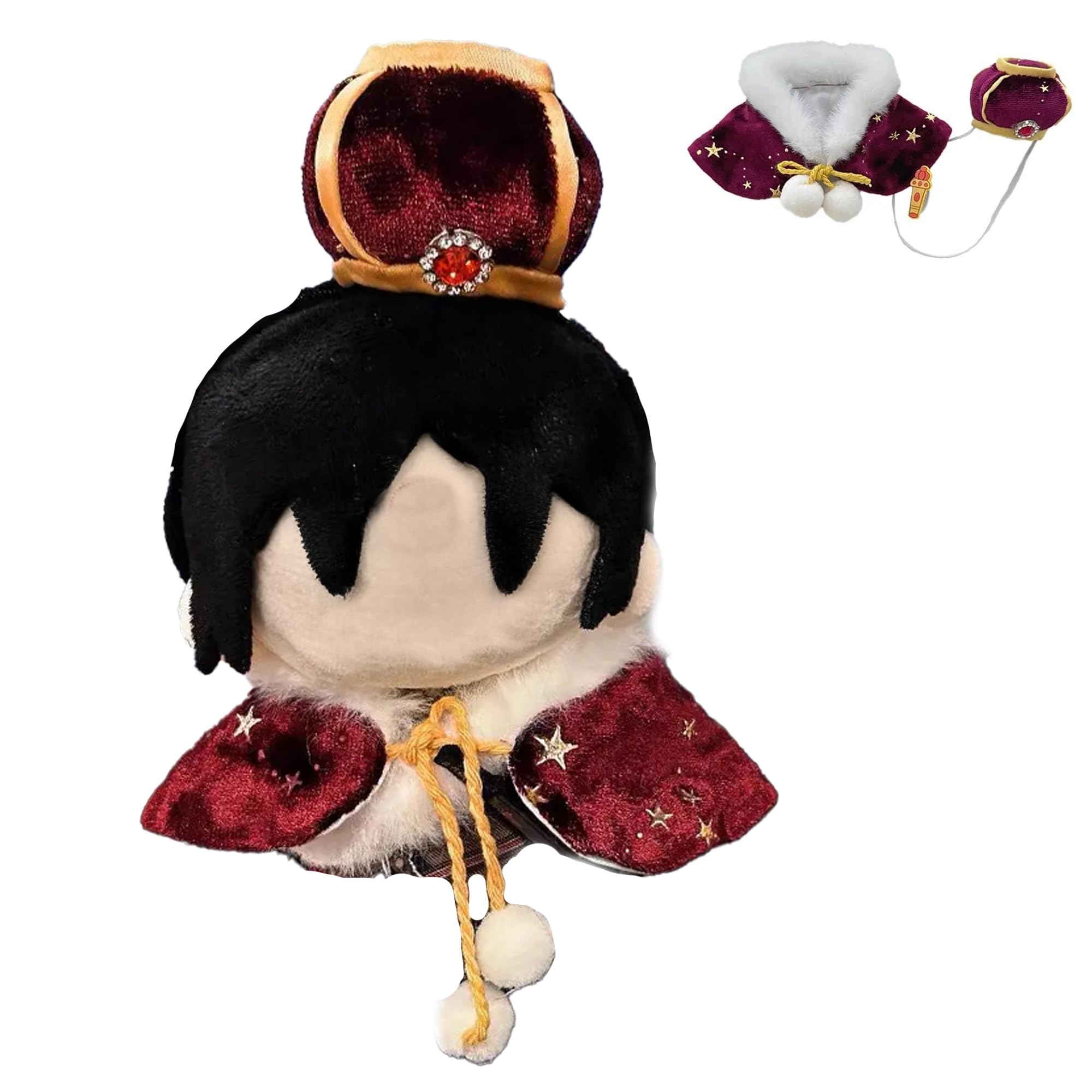 

Crown & Cape Set for 10-15cm Plush Dolls, Red [Used]