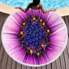 Flower Round Beach Towel,Microfiber Quick Dry Beach Blanket,Soft Absorbent Sand Proof Circle Swim Pool Towel Portable Picnic Mat
