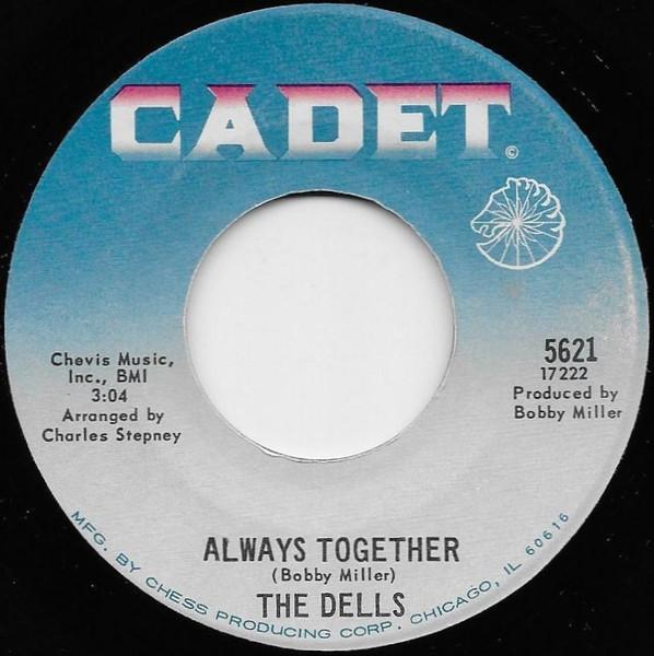 

7inch Record DELLS - Always Together 5621 Cadet 1968 UK Soul/Funk Used