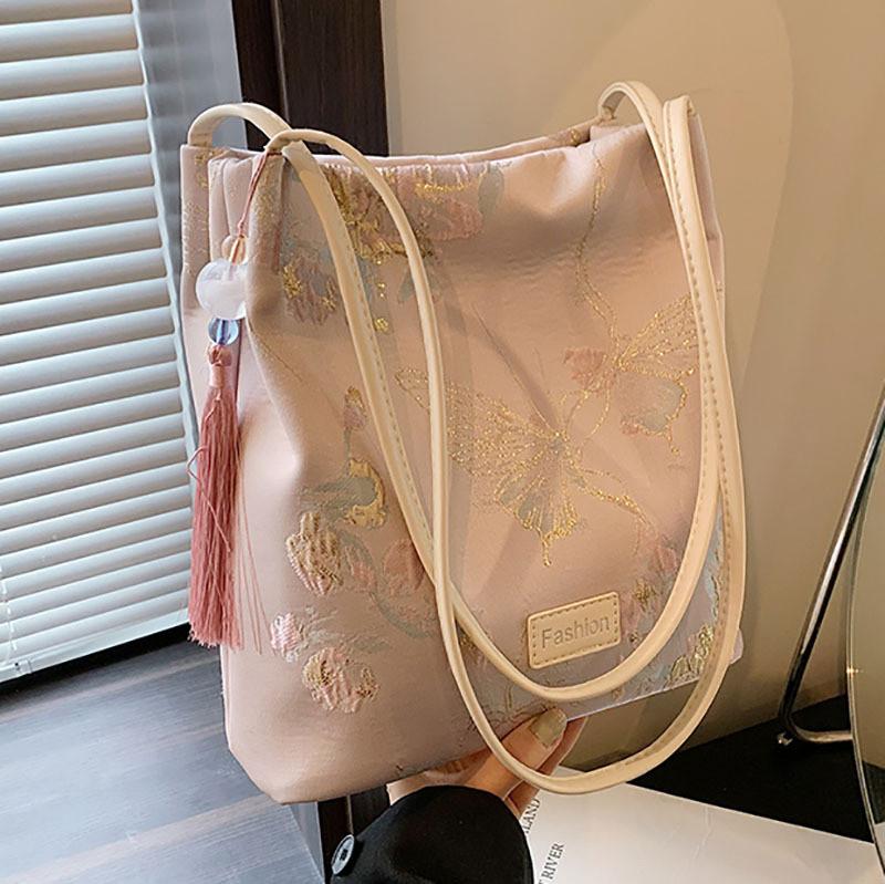 Style Water Bucket Bag For Women With Pu Material And Zipper Closure For Daily Use