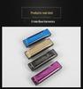 Four-Color Beginner 10-Hole Blues Harmonica in ABS Box