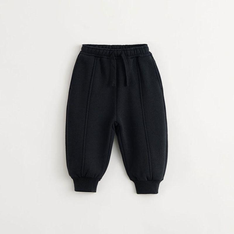 [Fleece-Lined] Mark Jenny Boys  Sports Pants Children s Warm Pants Urban Outdoor Jogger Pants Winter 232117 Sky Black [Fleece Style] 90