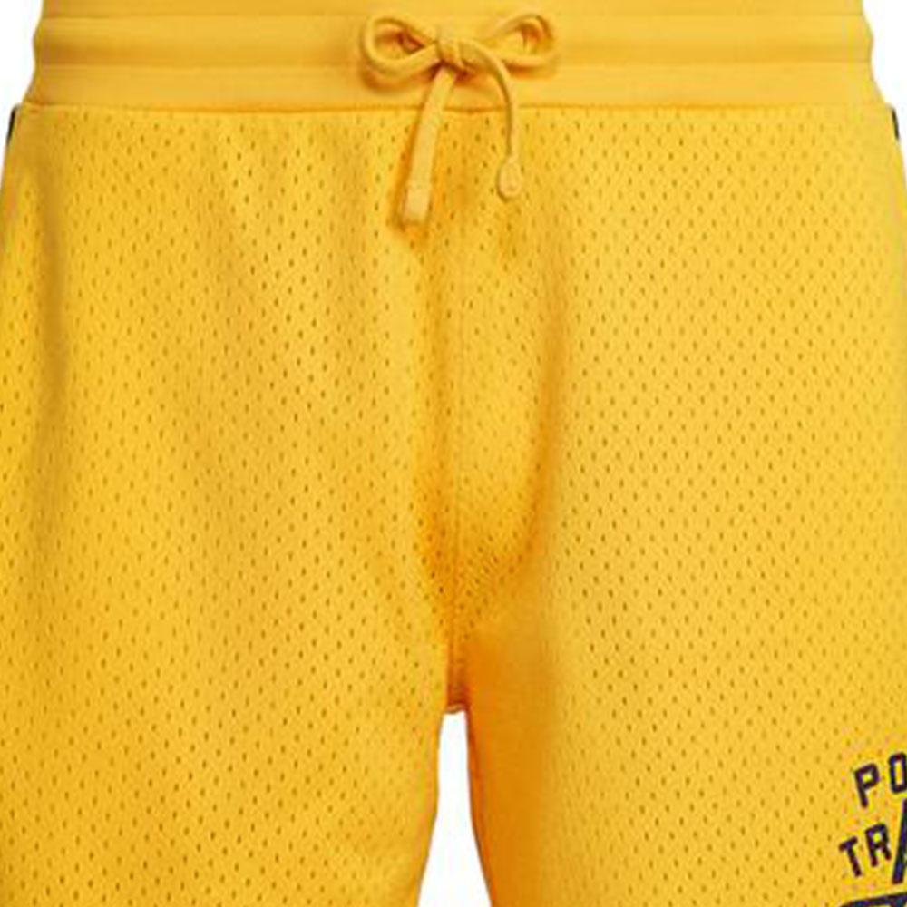 Polo Ralph Lauren FW22 Striped Trim Logo Print Mesh Sports Casual Shorts Men Shorts Yellow MNPOSHO1BQ20145-710