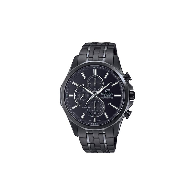 

Casio EDIFICE series three-disk six-pin artificial sapphire mirror fashion classic waterproof solar quartz movement Japanese and EFB-670SBC-1AVUPR чорний