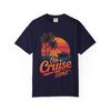On Cruise Time T-Shirt | Retro Sunset Palm Tree Cruise Design