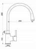 Queen Chrome Sink Faucet with Black Spout