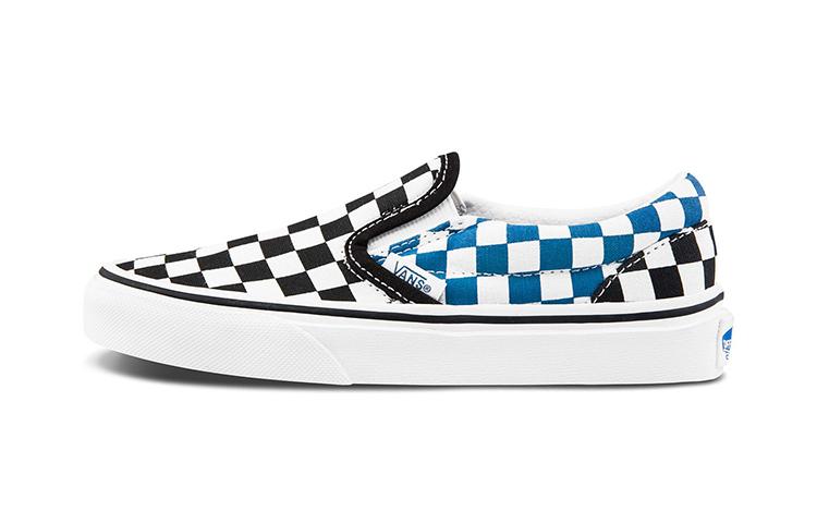 Vans Slip-on Canvas Низкие Детские Скейтбордические Кроссовки Трехцветная Клетка Дети Возраст 3 7 Лет VN0A4BUT2JE 27.5