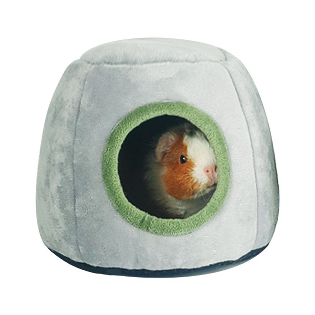 1 szt. Ciepłe gniazdo dla chomika, bawełna, małe legowisko dla zwierząt, miękkie, półzamknięte, wiatroszczelne, domek dla zwierząt z matą dla świnek morskich, jeży i szczurów