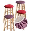 Round Stool Cover Fitted Bar Stool Cover Quilted Soft Cushion Non-Slip Washable Slipcover Fit for Diameter 11-12 Inch Bar Stool