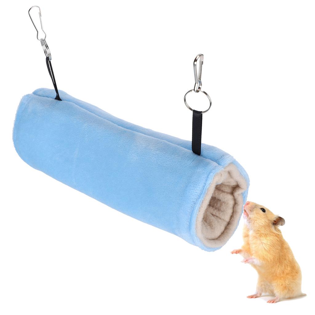 Hamster Hammock Warm Plush Tunnel Cage Hanging Bed Tube for Small Animals Pet Birds