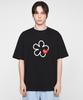 GRAVER [Unisex] Line Flower Heart Logo Short Sleeve T-Shirt_Black