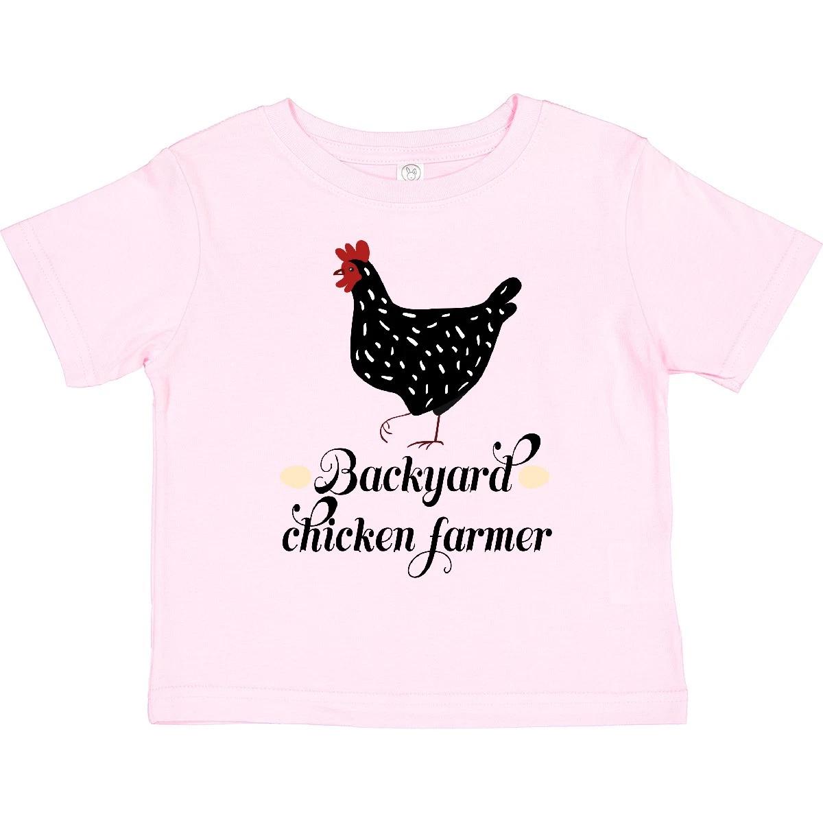 Inktastic Backyard Chicken Farmer Ancona Hen Toddler kids boys T-Shirt Farm Farming Lover 140