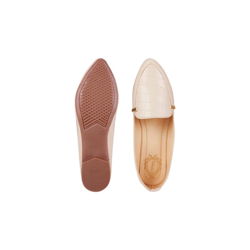 Shoetopia Girls Hr-03 Cream Ballet Flat - 7 Uk (Girls-Hr-03-Cream) 7 UK