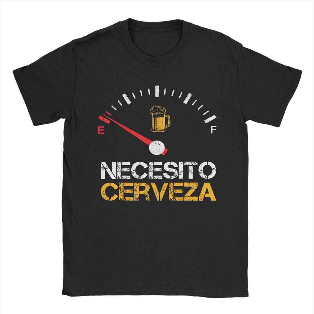 Necesito Cerveza Funny Quote I Need a Beer Graphic Printed T Shirts for Men Women Cotton Tee Shirt Clothing