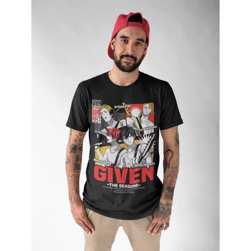 

Trends Summer 2025 cosplay Surrounding Given T-shirt Sato Mafuyu Kawaii Akihiko Kaji Nakayama Girl Gift Shirt All Sizes S