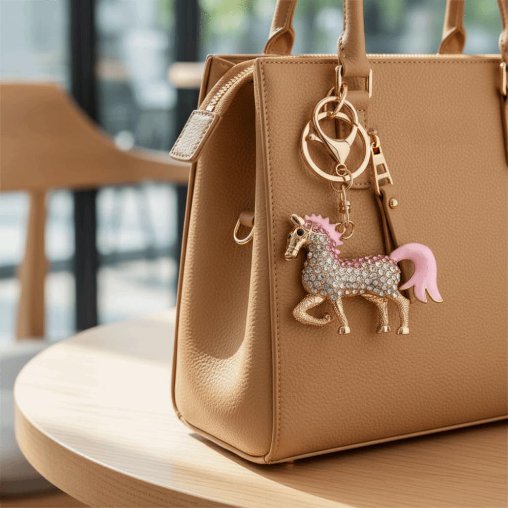 Colorful Horse KeyChain Metal HandBag Pendant Decorative Horse Pendant Keychain  New Year Gift
