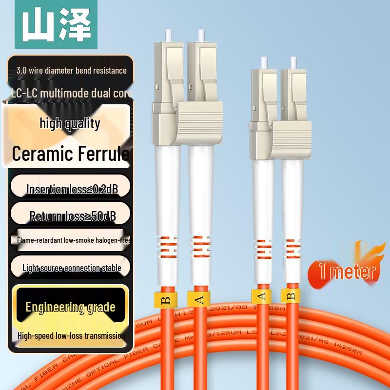 SAMZHE OM2 Multimode Duplex Fiber Optic Patch Cord