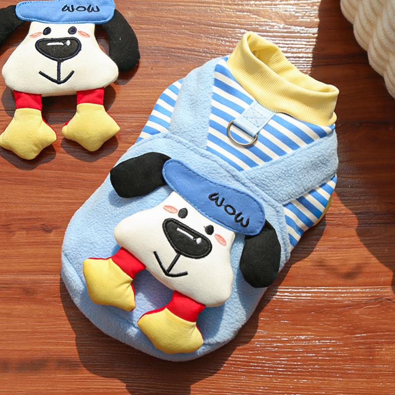 Autumn Winter Cat Clothes Supplies Dog Pet Velvet Vest Doll Teddy Bear