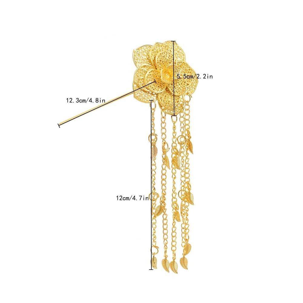 Hanging Tassels Thai Ethnic Hair Fork Lightweight Ethnic Hair Bun Accessory Women Hair Accessories