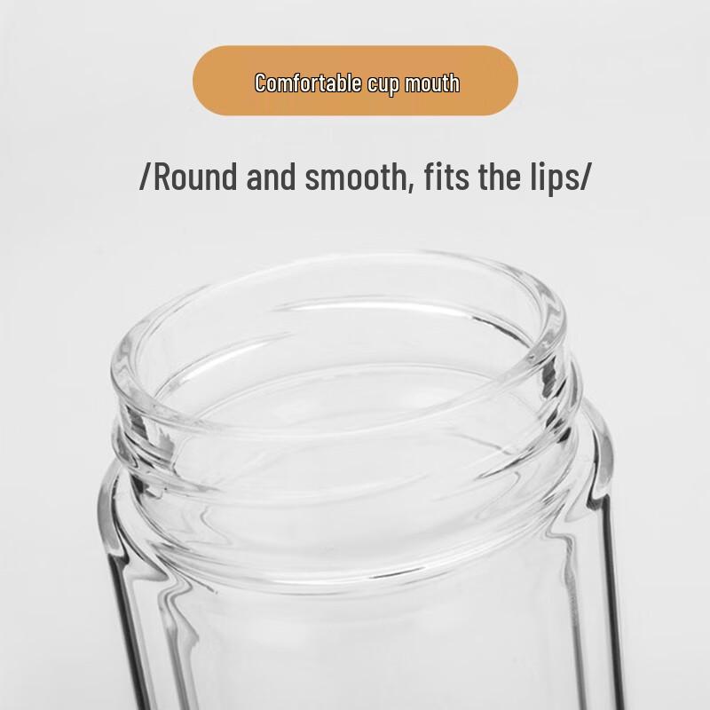 Thermos Double-Layer Tea Infuser Glass Bottle
