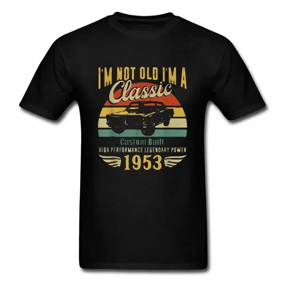 1965 Classic Car 60th Birthday T-Shirt Men Women 1965 60th Birthday Gift Tee Cotton Clothing Vintage Nostalgic Streetwear Casual