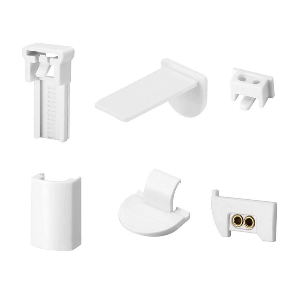 6/24pcs Curtain Replacement Repair Parts Plastic Folding Blinds Parts Set For Offices Bedroom Living Room Blinds Fixer