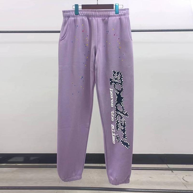 Sp5der 555555 Pěnový Potisk Tepláková Souprava Oversized Mikina Tepláky Streetwear Zimní Outfit