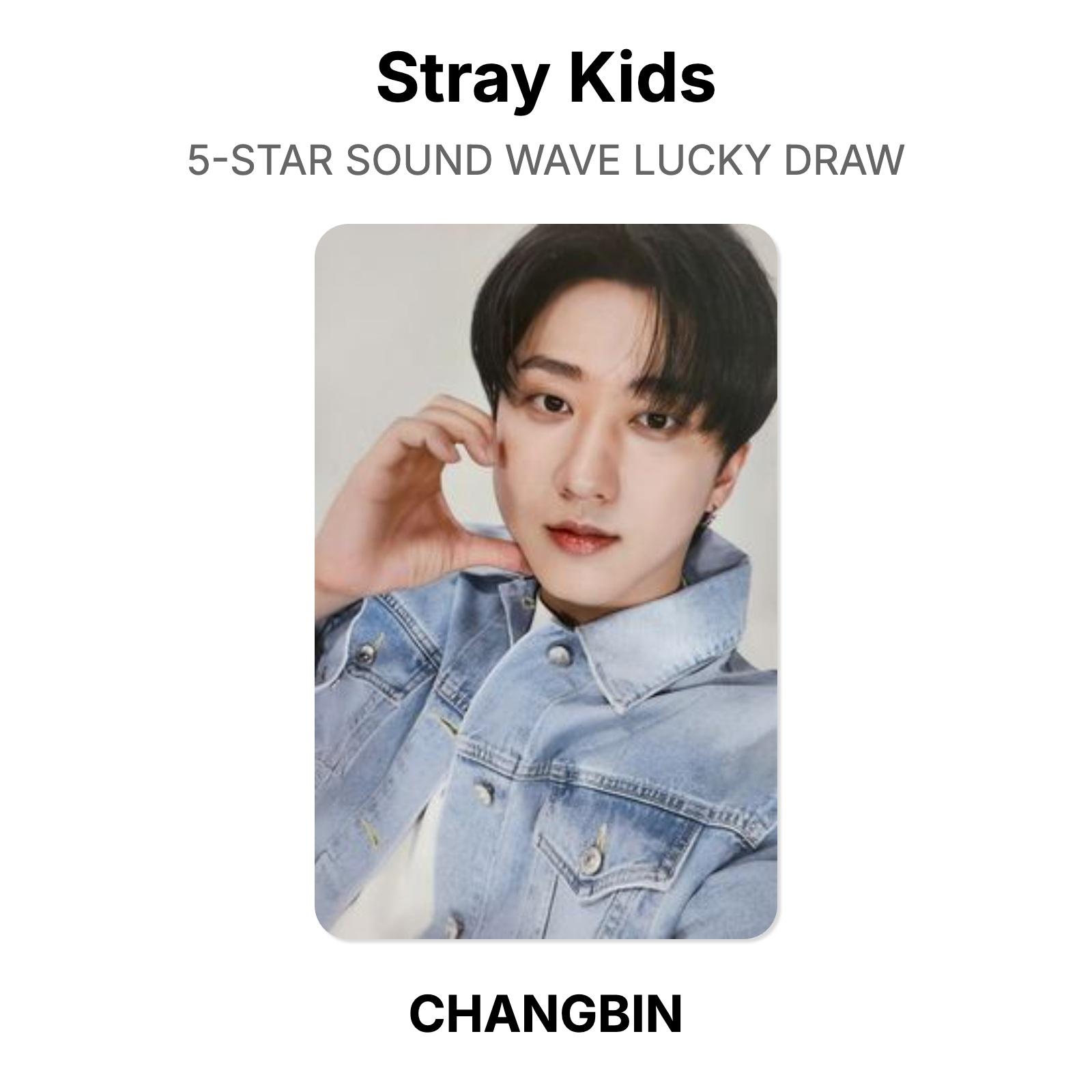 Stray Kids 5-STAR SOUND WAVE Розыгрыш Официальная фотокарточка CHANGBIN