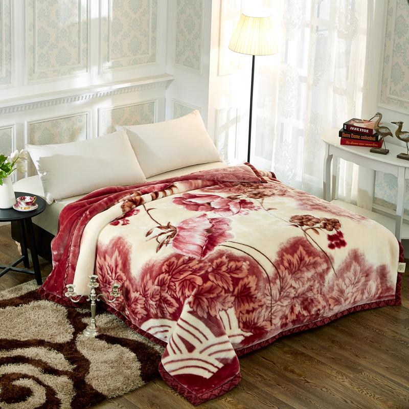 Double-Layer Thickened Raschel Blanket for Adults and Children