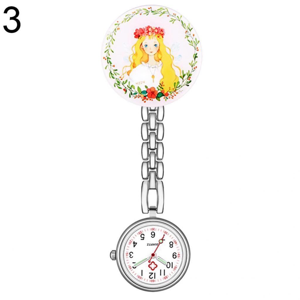 Číselné analogové Quartz Clip-On Fob Závěsné svítící kapesní hodinky pro zdravotní sestry