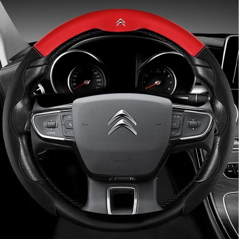 For Citroen C1 C2 C3 C4 C5 C6 VTS Xsara C-Crosser Berlingo Jumpy Anti slip breathable Car Steering Wheel Cover Auto Accessories ale256