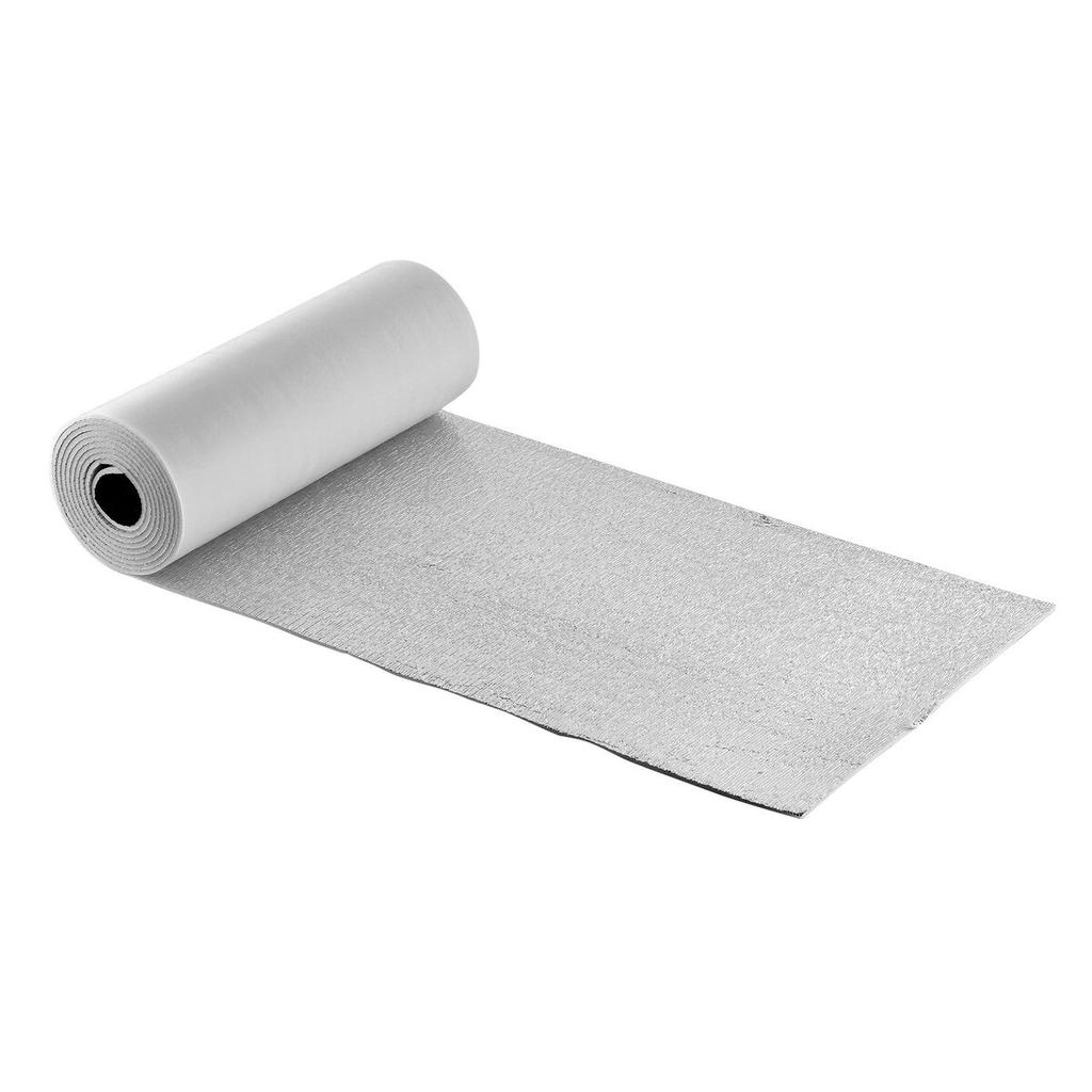 Reflective Insulation Roll, 2 Car Garage Door Thermal Insulation Kit, 6mm 5.49 m x 0.61 m, 4 Rolls Aluminum Foil EPE Foam Core Radiant Barrier, White
