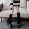 White Flare Warm Socks Women Wide Legs Gothic Style Warm Leg Warmers Featuring Knitted Minimalist Fashion Leg Warmers