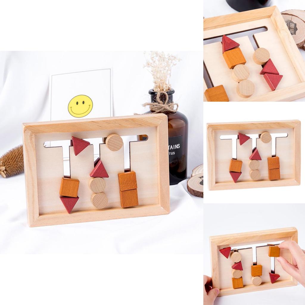 Placă de joc din lemn pentru potrivirea formelor Jucărie puzzle pentru copii Pentru învățare timpurie
