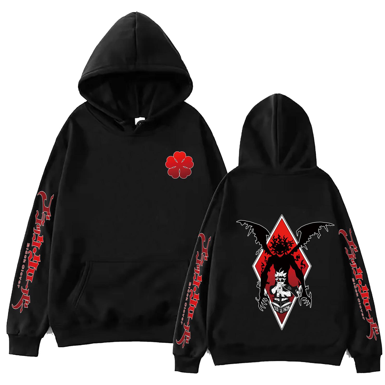 

Anime Black Clover Asuta Hoodie Harajuku Pullover Tops Man Woman Sweatshirt Fans Gift 3XL