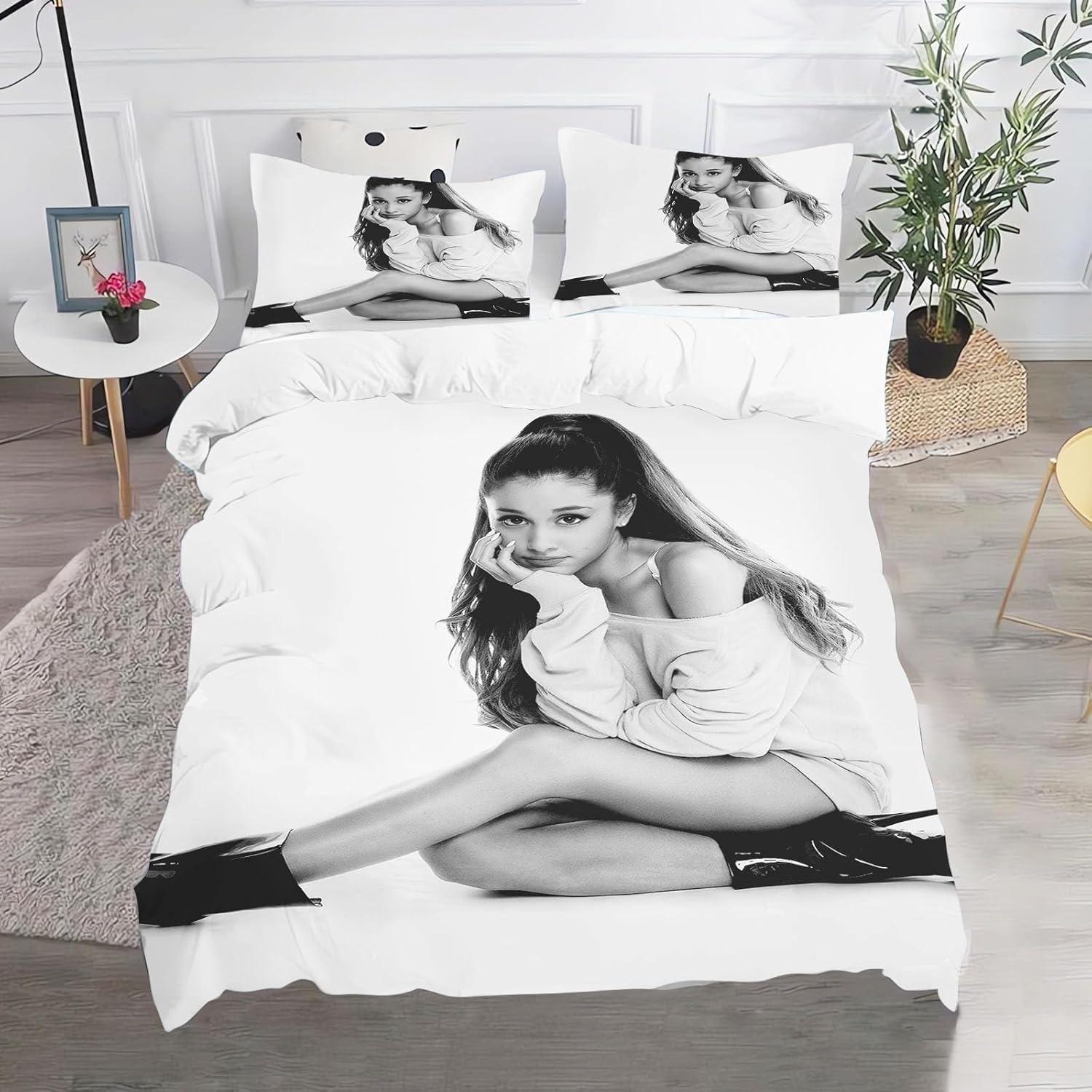 Prachtig 3D Ariana Grande Behang Anime Digitale Print Beddengoed Set Dekbedovertrek Dekbed Bed Jeugd Kinderen Meisjes Jongens Cadeau