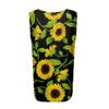 Damen Sommer Casual Plissee Quadratischer Ausschnitt Ärmelloses Tank Top Bedrucktes T-Shirt