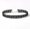 Vintage Gothic Black Geometric Flower Choker Necklace for Women