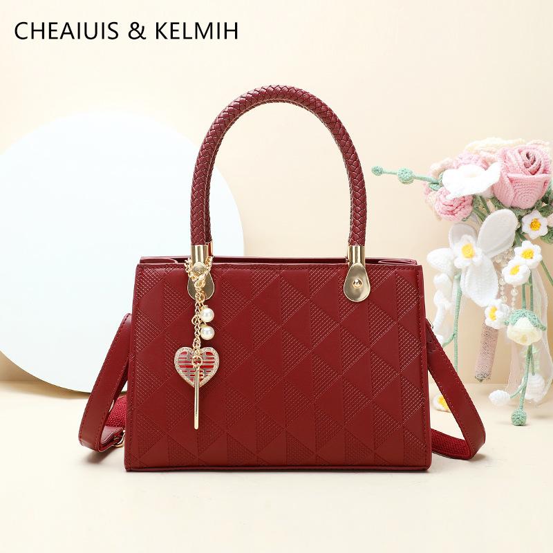 Red Bag Women's 2025 New Wedding Bag Mother Crossbody Handbag Premium Wedding Bag Female Bride Mother-in-law Bag