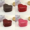 Leather Heart Jewelry Organizer With Flip Lid For Gift Weddings Travel