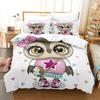 Cartoon Owl Bedding Sets Soft Bed Cover Comforter Duvet Cover Pillow Case 2-3 Pieces Sets Teenagers Children's Gifts Room Decor