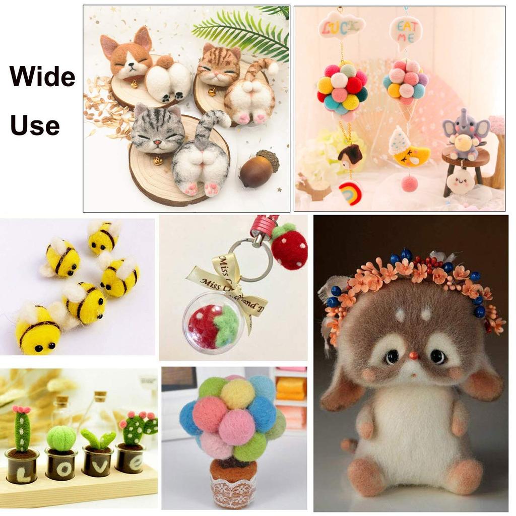 Dennty Felting Needles, Felting Tools, Felting Needle Set, 8 Wool Felting Needles with Wooden Handles, Beginner's Kit, Craft Tools