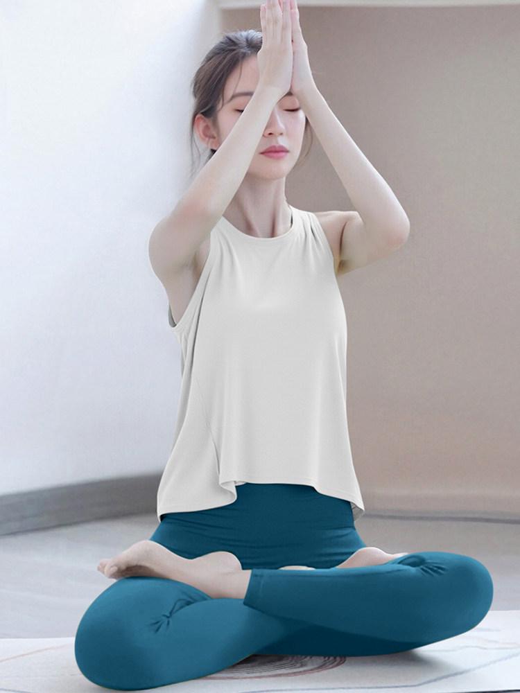 Women's Loose Back Yoga Cover-Up: 2026 Pilates Training Top & Fitness Set