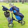 Golf Club & Accessory Organizer Bag, Black Multi-Compartment Oxford, Side & Mesh Pockets Zipper Secure Storage