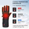 Rechargeable Heated Gloves with Auto Adjustable Warmth Comfort Practical Nylon Construction Outdoor Winter Use