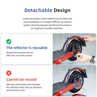 4Pcs Electric Scooter Rear Side Wheel Cover Reflective Stickers for Xiaomi M365 1S Essential Pro 2 Replacement Spare Parts