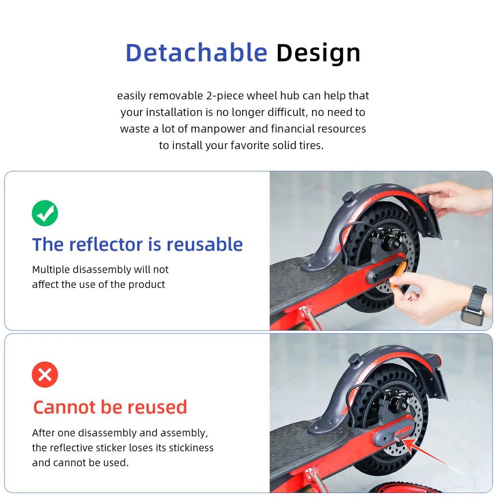 4Pcs Electric Scooter Rear Side Wheel Cover Reflective Stickers for Xiaomi M365 1S Essential pro 2 Replacement Spare Parts