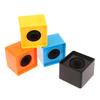 1Pc Orange/Black/Yellow/White/Blue Abs Ktv Mic Microphone Flag Station Square Shaped Microphone Tv Interview Station Black Hole